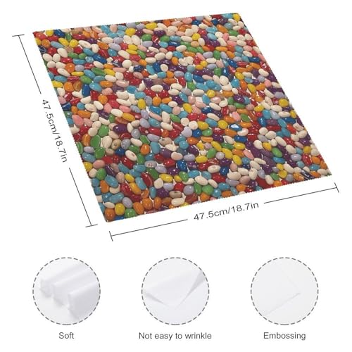 Servilletas de Tela Cuadrada Floral Blanco 18.7x18.7 in 4 PC miniatura 2