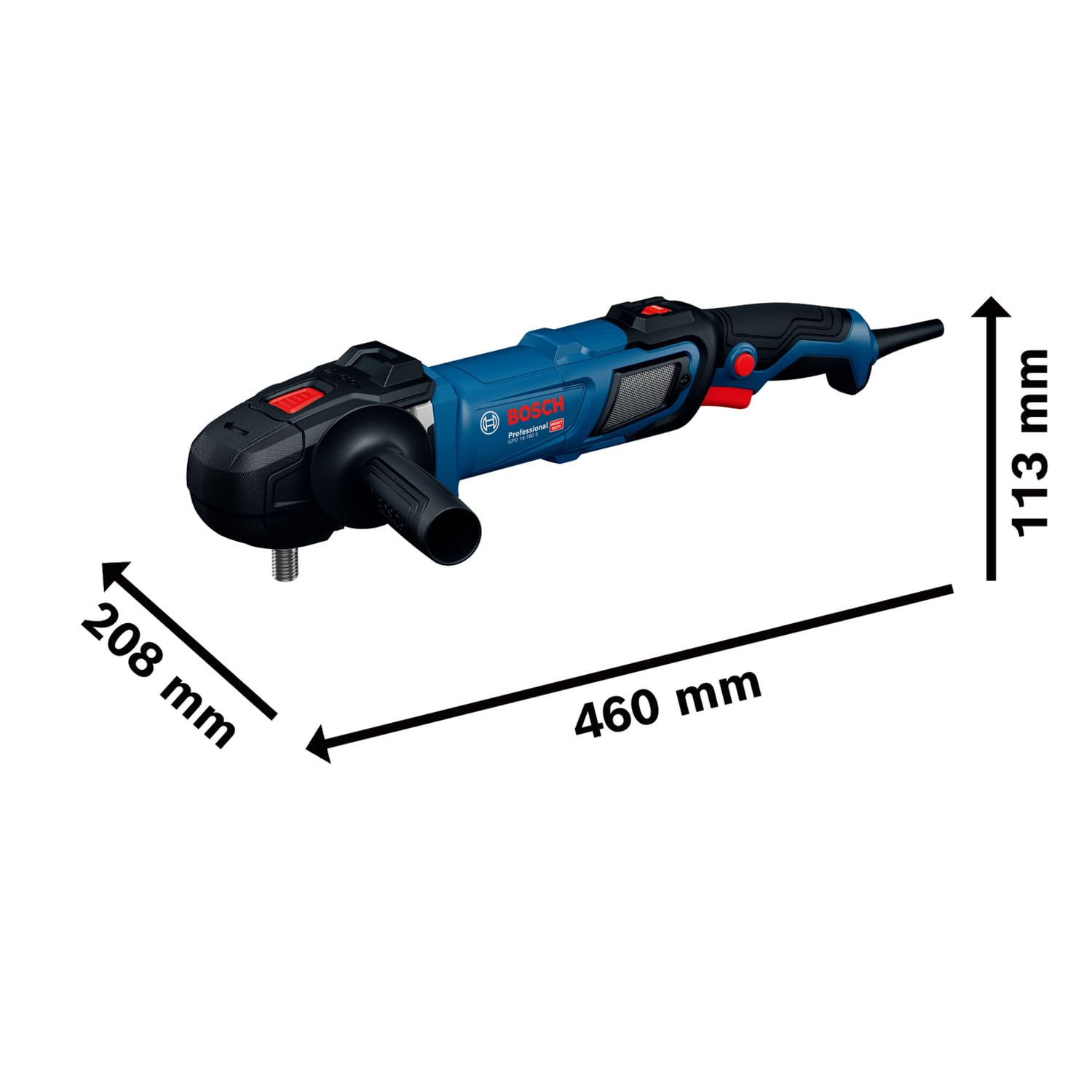 Bosch Professional Lucidatrice a filo GPO 14-180 S (1.400 W, 6 modalità di velocità, incl. impugnatura supplementare, impugnatura a D)