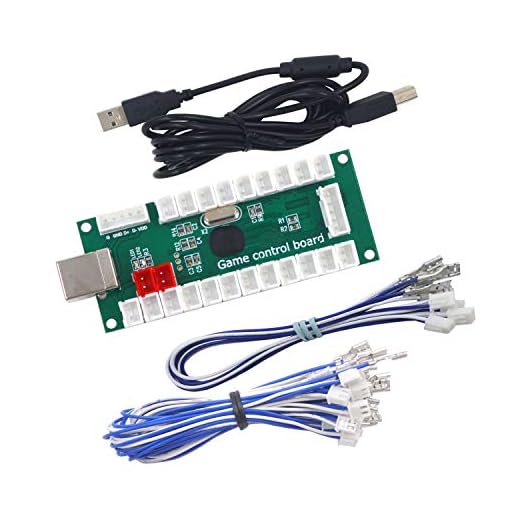 SJ@JX Arcade Game USB Encoder Zero Delay Arcade Button Joystick Controller for Retropie Raspberry MAME HAPP SANWA