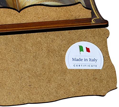 KUSTOM ART St. Padre Pio Type Book Book Printed On Wood Folding With Inserts Ornament Hot Gold 14x9.5 cm, Warm, 14L x 9.5W cm - Image 4