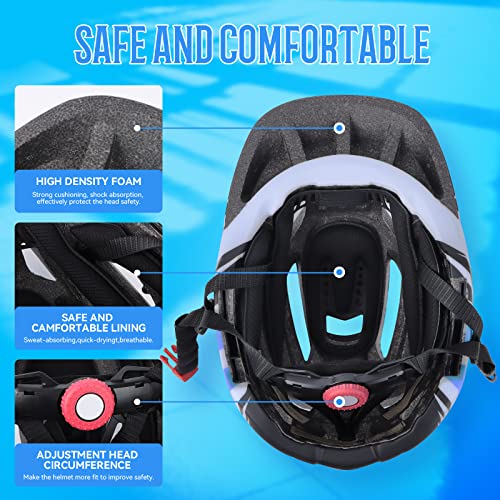 Foto von Kinderhelm 2in1 Integriert Fahrradhelm Kinder 3-8 Jahre Junge Fullface Helm mit Abnehmbarem 56-56cm BMX MTB Fahrradhelm Kinder Motorradhelm