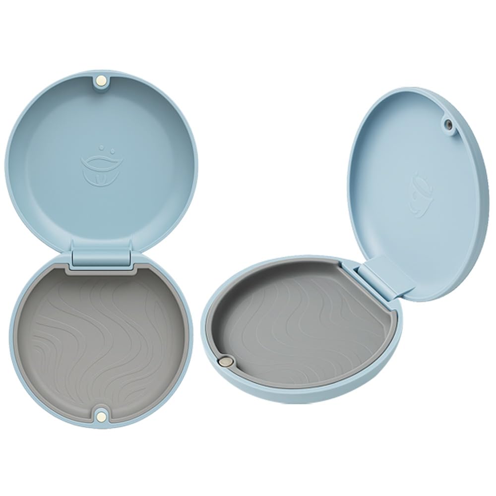 Dentosmile Slim Aligner Case/Aligner and Retainer Case/Dental Orthodontic Retainer Box - Sky Blue Colour with Silicone Layer (10) 2