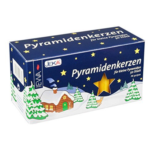 Jeka Honey 14mm Diameter Pyramidenkerzen German Christmas Candles, Set of