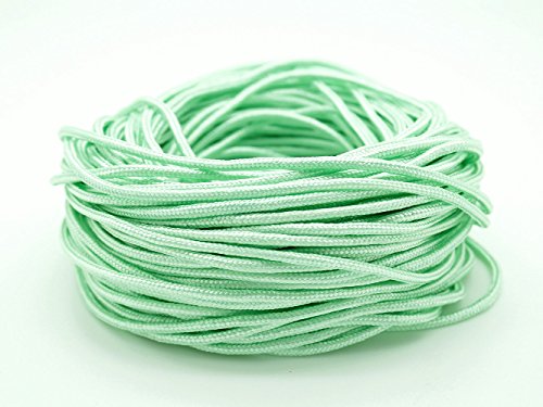MINT GREEN 2mm Chinese Knot Nylon Cord Shamballa Macrame Beading Kumihimo String - 20 Yards