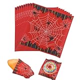 100pcs Deli Food Wrapping Paper, 18x18cm/7.09x7.09in Spider Themed Greaseproof Wax Paper with Spider Web Patterns for Sandwich Burgers Fries BBQ Picnic Birthday Party Supplies
