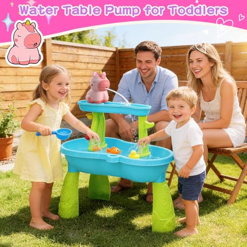 weirtoya Water Table Pump for Toddlers, Unicorn Toys Battery Powered Pump for Water Table Cordless Work Splash Toys Kids Toddler Summer Outddor Toys - Image 4