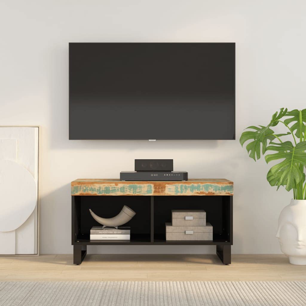 Szafka pod telewizor 85 x 33 x 43,5 cm stare drewno lite