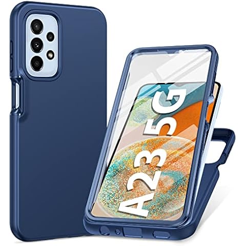 for Samsung Galaxy A23-5G Case: TPU Silicone 360 Drop Protection Shockproof Samsung A23 Rugged Phone Case Slim Cases for 4G/5G | Blue Cover