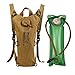 ZOORON Adjustable Durable 3L Hydration Packs Tactical Reservoir Hiking Backpack Water Drink Bag Pouch Shoulder Biking Rucksack Camelback with Water Bladder (Khaki)