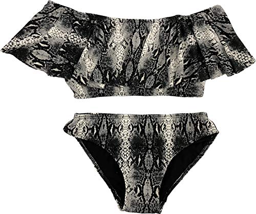 Image of Cheryl Creations Kids Girl's Cute & Comfortable Two Piece Ruffle Front Bathing Suit Bikini | Swimsuit