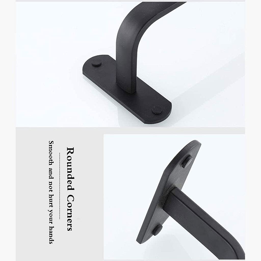 Toallas de Pared, Toallero de Pared Space de Aluminio, Color Negro y Blanco, Varios tamaños(Black,Double Layer 60CM)