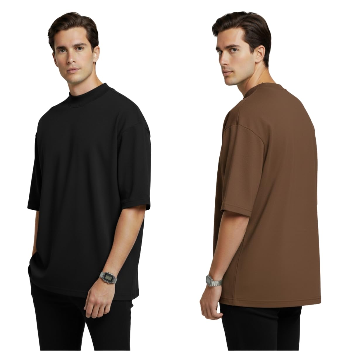 Kit 2 Camisetas Oversized Masculina Estilo streetwear Gola Media 100% algodão