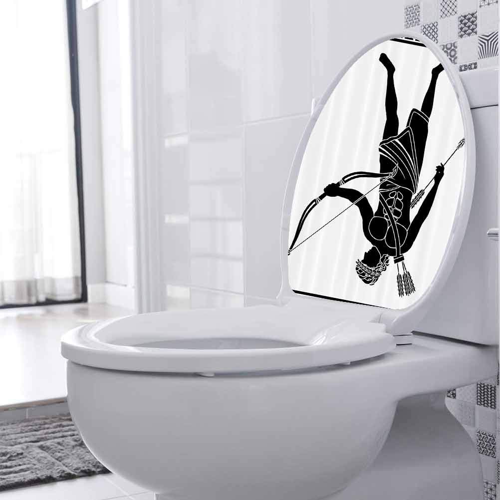 3D Toilet Vinyl Decal Hellenic Bowman Eros Funny Vinyl Wall Art Decor Set 12 x 14 Inch