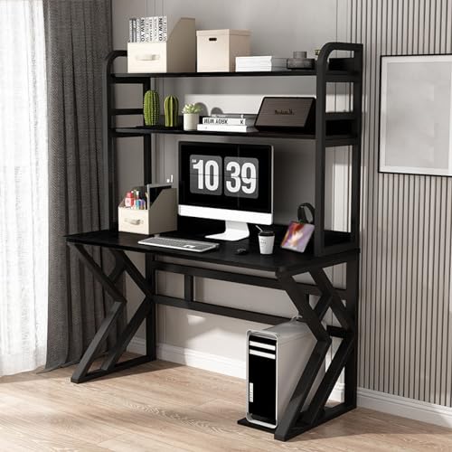 Scrivania industriale Lar Cuter con ripiani Sto in fibra di carbonio h Tavolo da ufficio con Boohelf Scrivania da gioco per PC per casa e studio moderno Worpace Solut