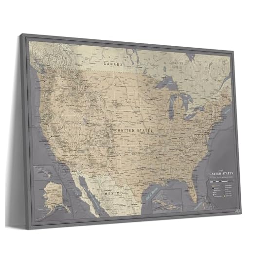 Custom Push Pin US Map Board