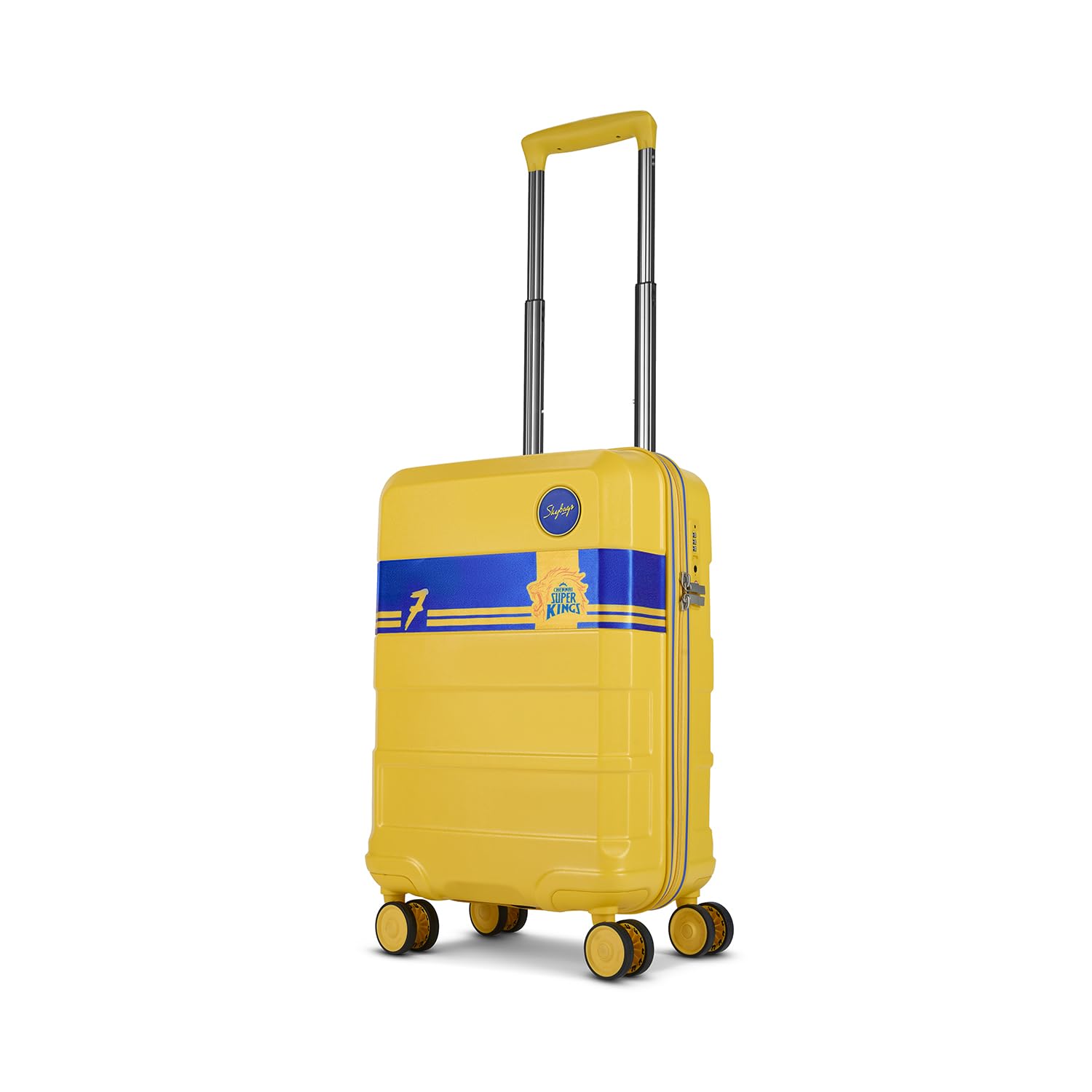 skybags Whistle Podu Cabin Trolley Bag 55cm | Small | Hard Luggage | Official CSK Edition 8-Wheel Suitcase | TSA Lock with Anti-Theft Zipper | Polycarbonate | 3 Years Warranty - Unisex (Yellow)-picture-11