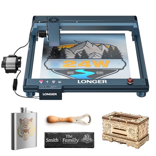 Longer Laser B1 Engraver, with 24000mW Laser Output Power and an...