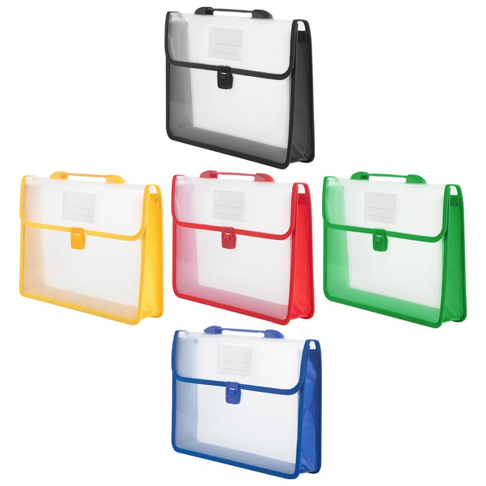Buste Porta Documenti A4 in Pp 5 Pezzi, Organizer Verticale Portatile