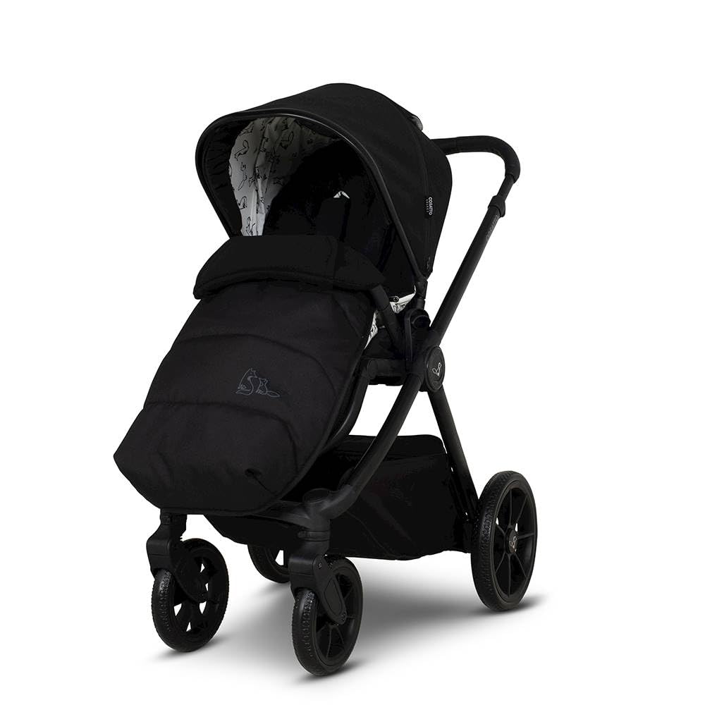 Cosatto Kinderwagen Set 3 in 1, Flach liegende Babywanne, Kinderwagenset, R129 Sportsitz, Babyschale und ISOFIX Basis, Wickeltasche & Regenschutz, 0-25kg (Foxed)