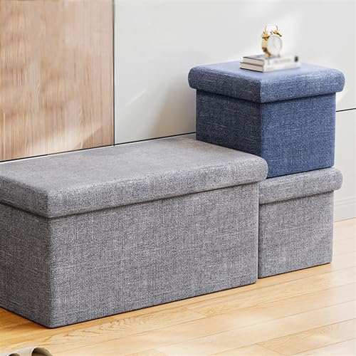 Taburete de entrada negro mediano con almacenamiento para zapatos 7