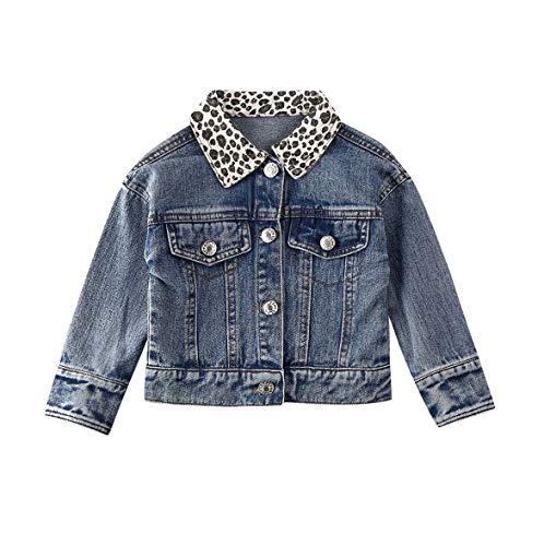 Toddler Baby Girls Jeans Jackets Button Down Ripped Hole Patchwork Denim Coat Tops Fall Winter Clothes 1-7T (E-Blue, 9-12 Months)