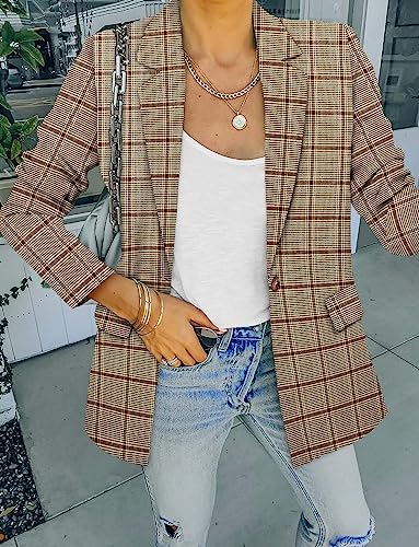 CRAZY GRID Women Business Casual Blazers with Lined Professional Work Suit Jacket with Pockets4