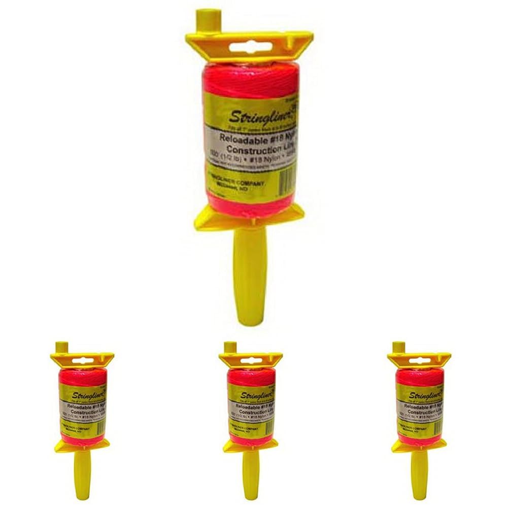 STRINGLINER Company Stringliner-25462 25462 Twisted 500-Feet Construction Line, Fluorescent Pink, 500' (Pack of 4)