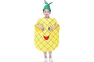 1Pc Kids Fruit Vegetable Design Costume Halloween Pineapple Outfit Kiwi Pineapple Costume Creative Funny Fruit
