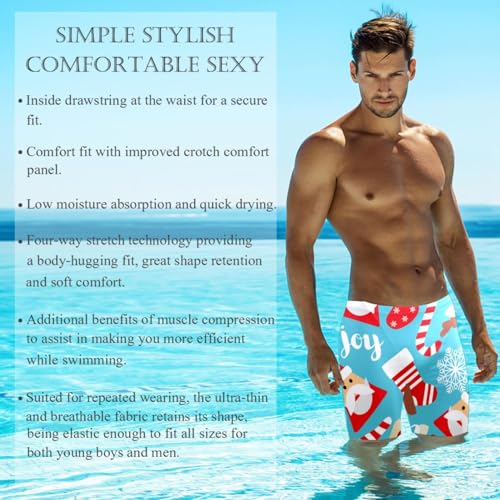 Traje de baño de Navidad para natación invernal y entrenamientos festivos de hombre 2