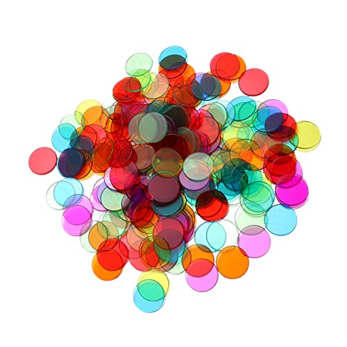 Garneck Bingo Markers 600pcs Set 3/4 Inch Plastic for Math Counting Poker Chips Boys and Girls Game