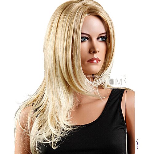 HSG Sexy Lady Wigs Carve Long Curly Wavy Blond Hair Wigs for Women Beauty with Free Wig Cap