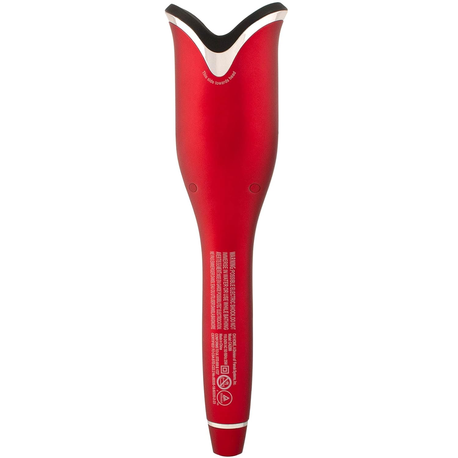 CHI Spin N Curl Ceramic Rotating Curler, Ruby Red. Ideal for Shoulder-Length Hair between 6-16” inches. : Clothing, Shoes & Jewelry