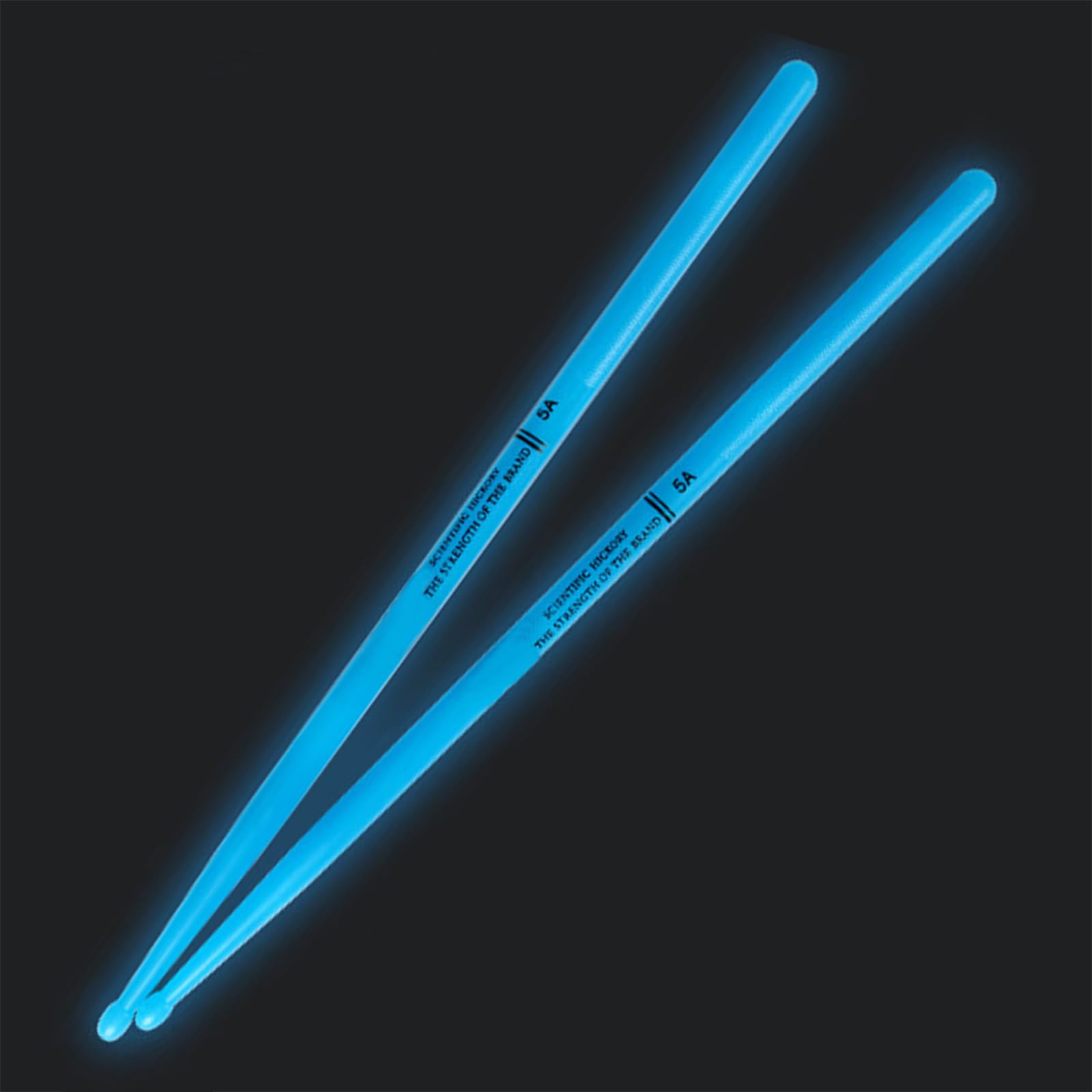 AQTAQ 5A Drumsticks Nylon for Drum Set including ANTI-SLIP Handles Night Light Plastic Cool Glow Drum Sticks with Non-Slip Strong Musical Instrument Percussion Accessories Fluorescence-Blue - Image 4