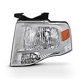 AKKON - For 2007-14 Ford Expedition 4-Door SUV Driver Side Only Headlight Assembly Chrome Housing Clear Lens
