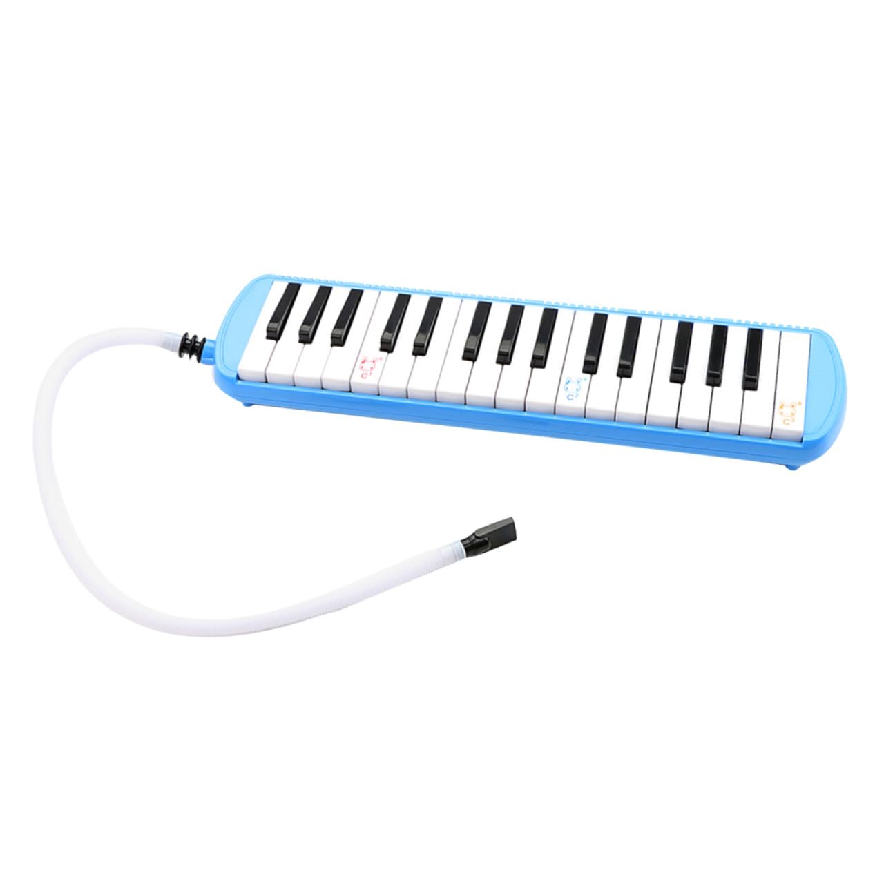 Melodica 32 Tasti per Principianti con Tubo e Bocchino | Strumento a Fiato in Plastica, Design Blu Bianco D119, Adatta a Festa e Performance