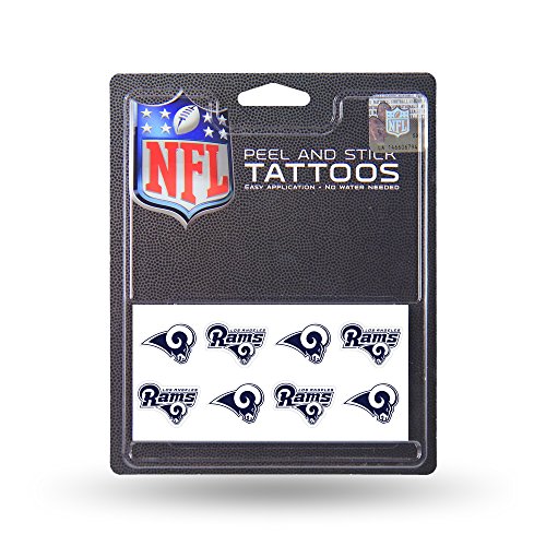 Rico Industries NFL Los Angeles Rams Face Tattoos, 8-Piece Set