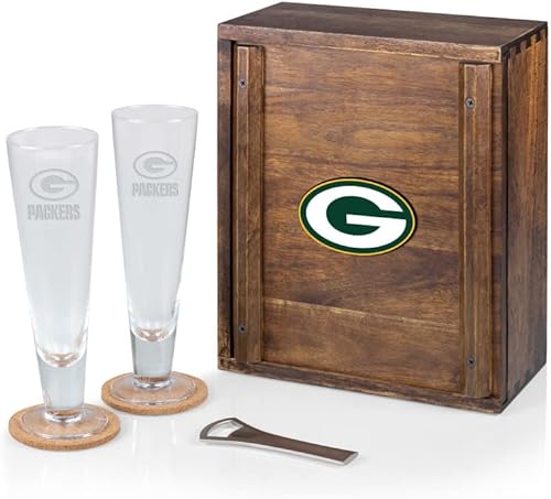 PICNIC TIME NFL Unisex-Adult NFL Pilsner Craft Beer Set with 2 Beer Glasses, Gift for Beer Lovers