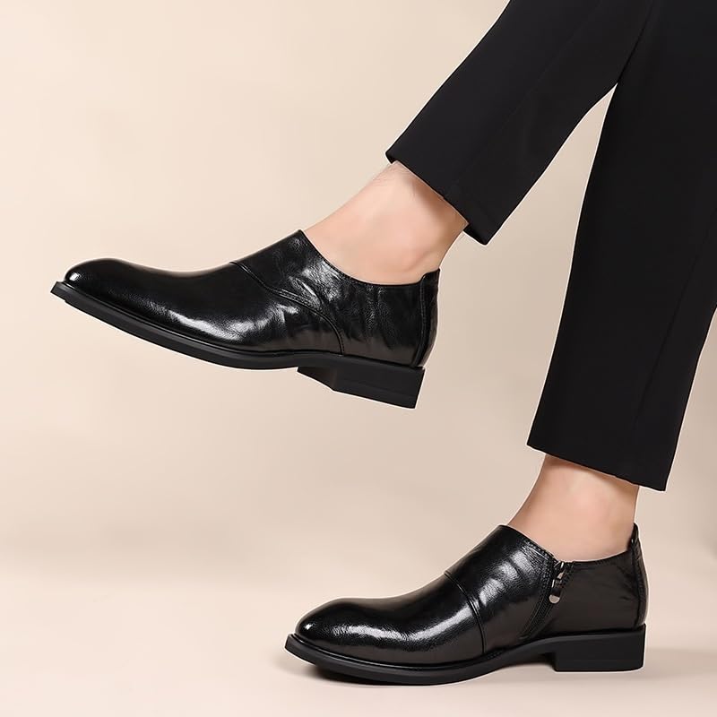 Men's Oxford Slip-On Casual Retro Dress Shoes Fashion Business Formal Leather Derby Shoes for Everyday Events4