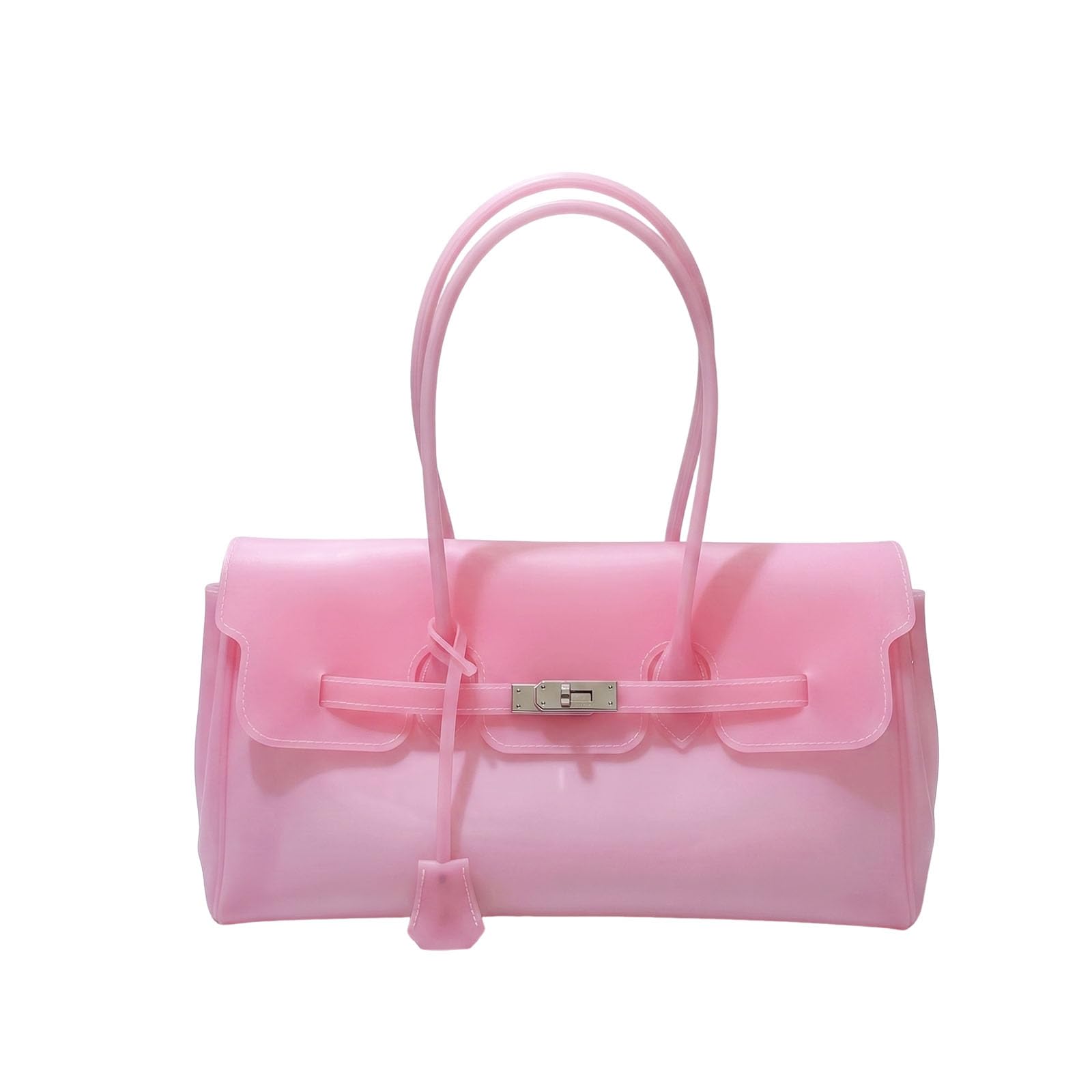 Jelly Tote Bag, Horizental, TPU, Multi-Color Shoulder Bag for Daily, Commuting