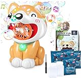 Seifenblasenmaschine für Kinder, Automatischer Blasenbläser,Seifenblasen Badewannenspielzeug 3500+ Bubbles/min mit Musik und Licht,Outdoor Indoor Spielzeug
