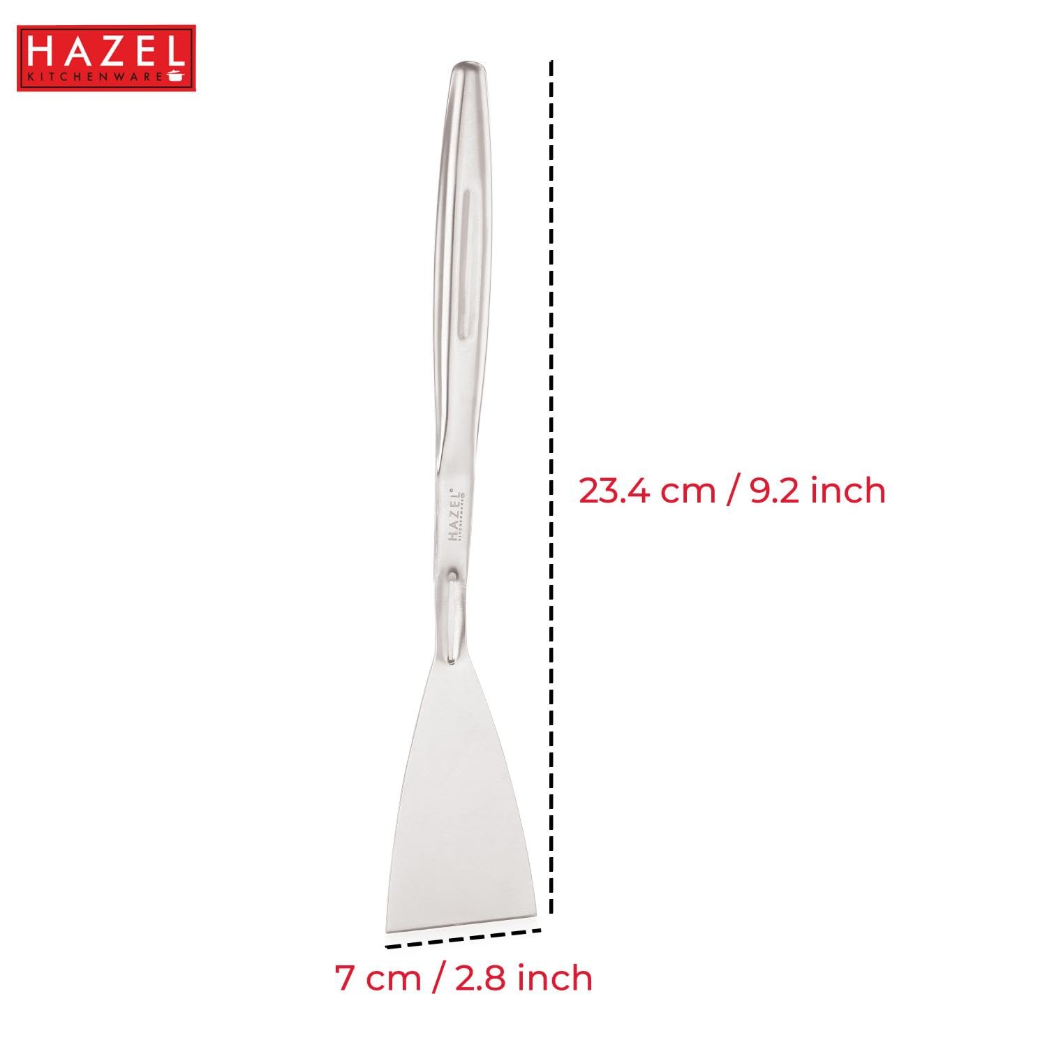 HAZEL Stainless Steel Pizza Cutter & Lifter | Sharp Wheel Pizza Slicer with Handle | Beveled Edge Spatula for Cake, Pie, Roti & Paratha Serving 2