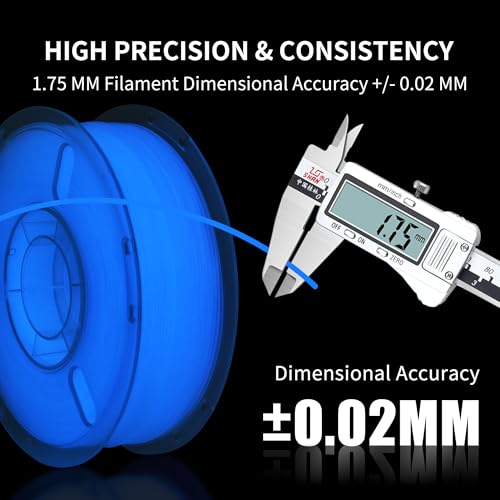 Image of RAMBERY Glow in The Dark Blue 3D Printer Filament Luminous PLA Filament 1.75mm 3D Printing Filament Fit Most FDM Printers, 1kg(2.2lbs) /Spool