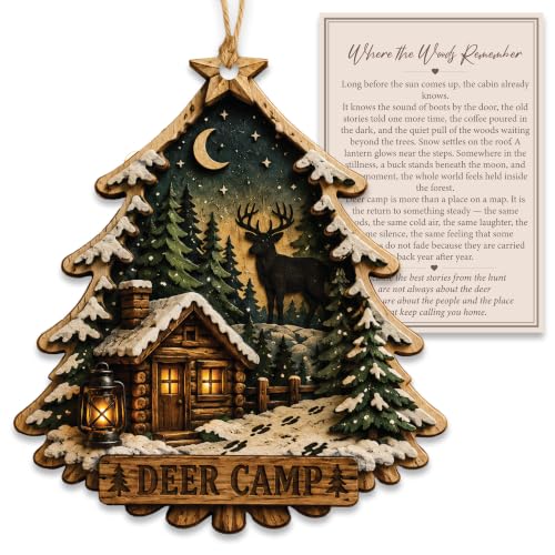 Image of Hunting Christmas Ornament 2026, Hunting Gift for Men, Rustic Cabin Ornament, Wildlife Christmas Decor, Hunter