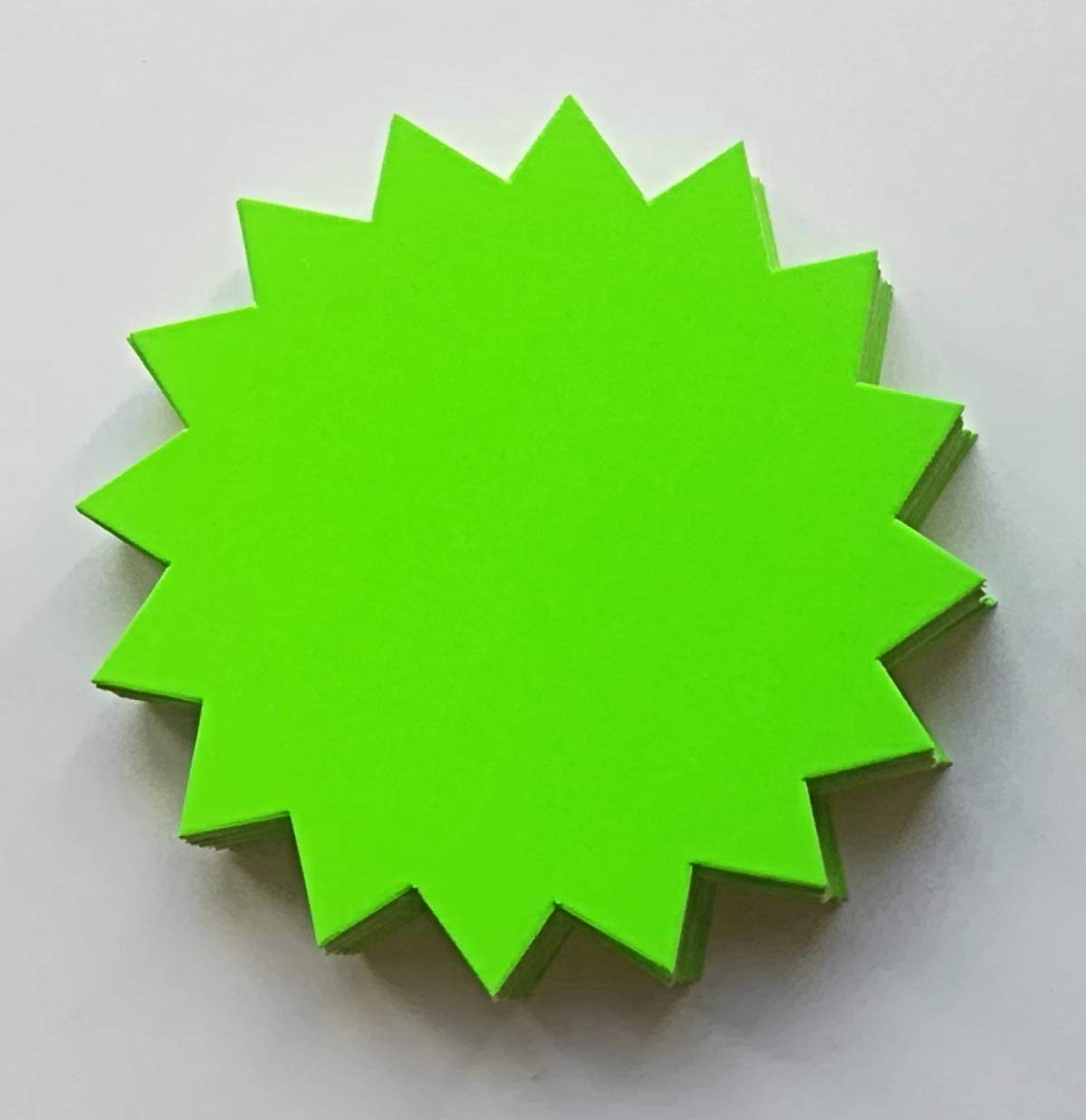 40 stelle – 15 x 17 cm cartellini dei prezzi in cartone neon misto 380 g/mq simboli pubblicitari