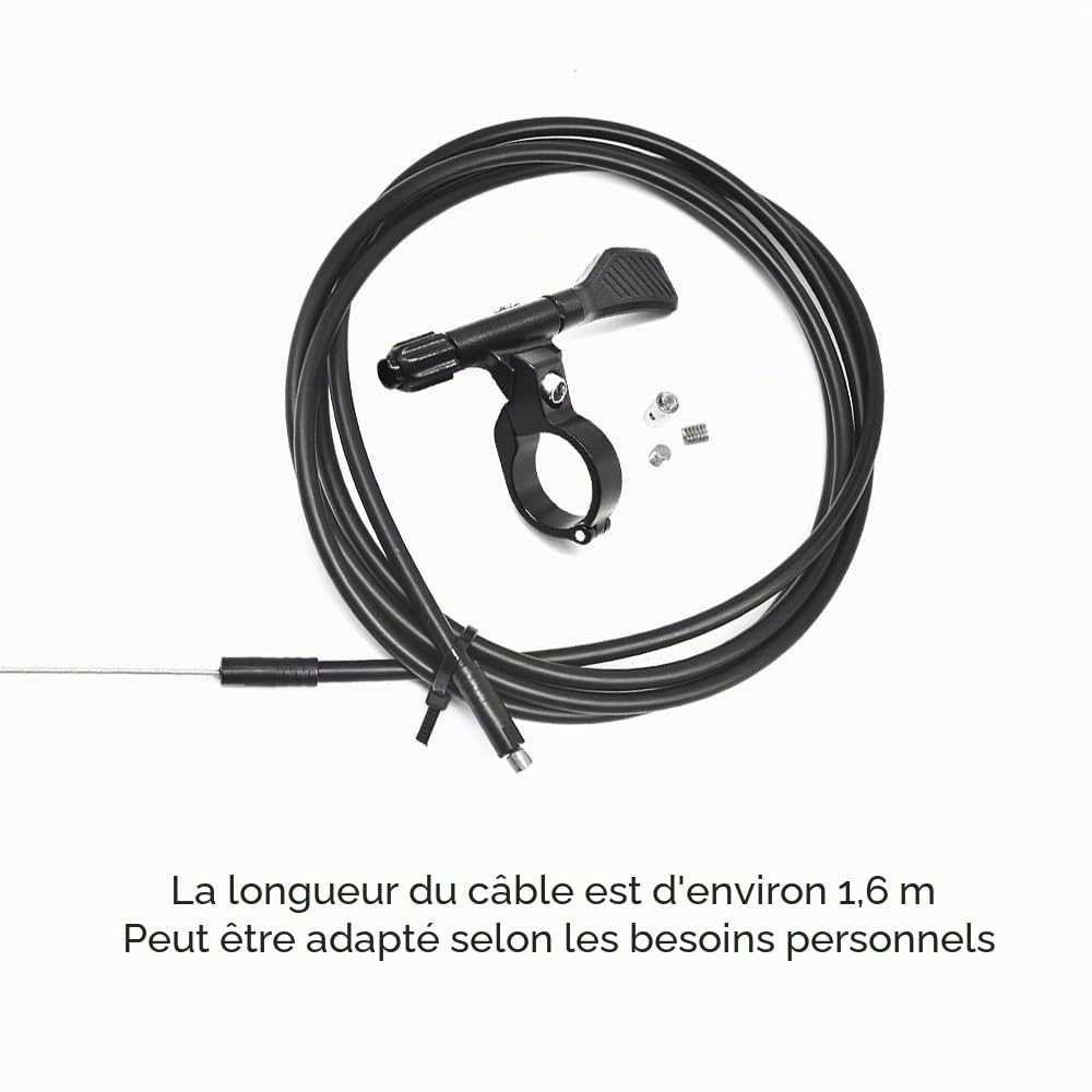 Tige de Selle VTT, Tube de Selle Hydraulique Tige de Selle À Hauteur Réglable Suspension de Vélo Tige de Selle Câble de Commande Manuelle pour VTT Route Vélo