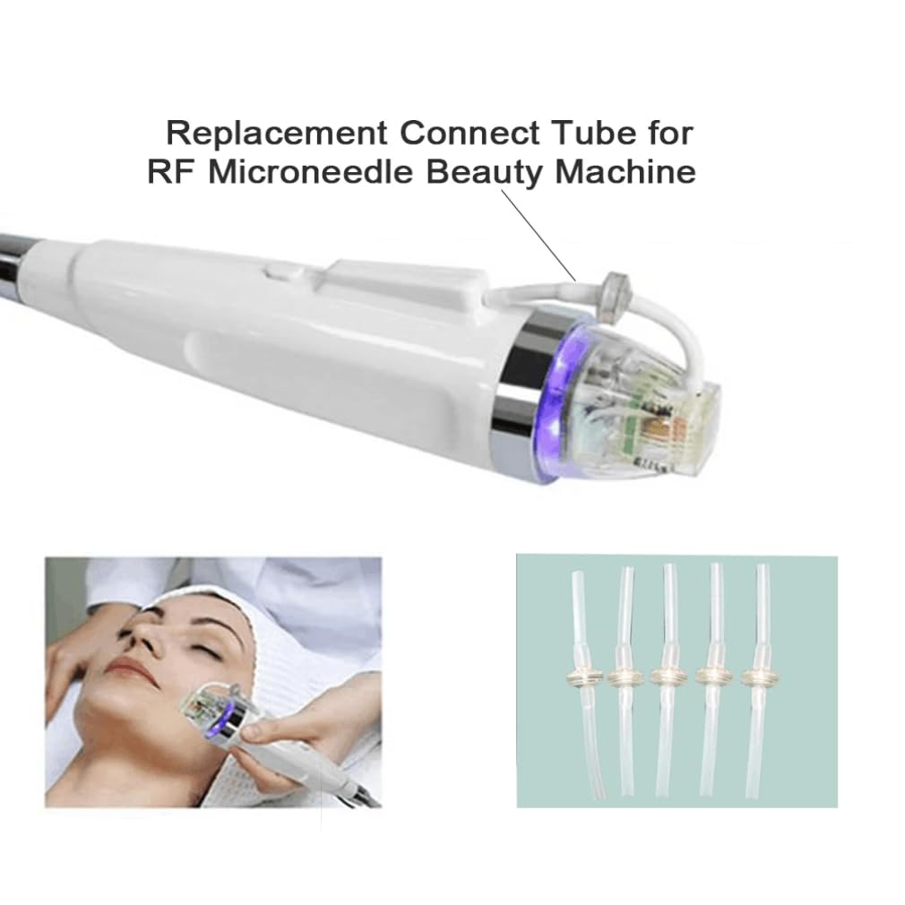 10 tubos de conexión desechables de repuesto para máquina de microaguja RF fraccionaria 2 en 1