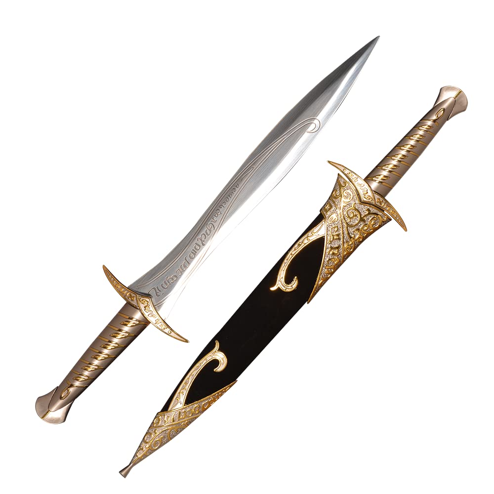 20 inch Stainless Steel Elven Sword of Bilbo for Cosplay, Collection-Black, Short Version