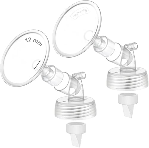 2 piezas de bomba Maymom de cuello ancho de dos piezas de 0.472 pulgadas compatibles con bombas Spectra S1, Spectra S2 y 2 válvulas bridas de boca