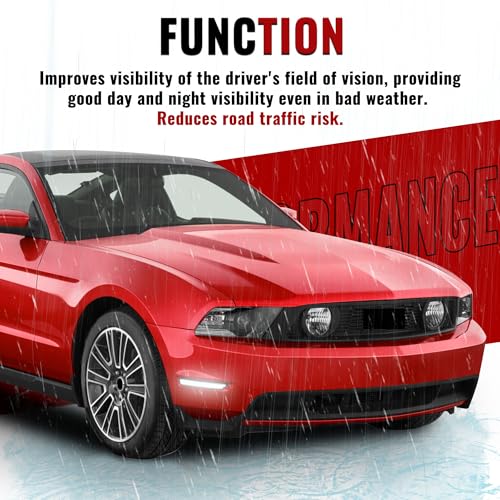 HECASA LED Side Marker Light Compatible with 2010-2014 Ford Mustang Base GT Shelby GT500 Boss 302 Replacement for FO2551144 FO2550144 AR3Z15A201C AR3Z15A201D Smoke Lens White Light Front&Rear - 4 Pcs by HECASA - Image 4
