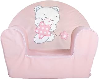Zzcostumes Sillón con Oso de Peluche y Estrellas Rosas